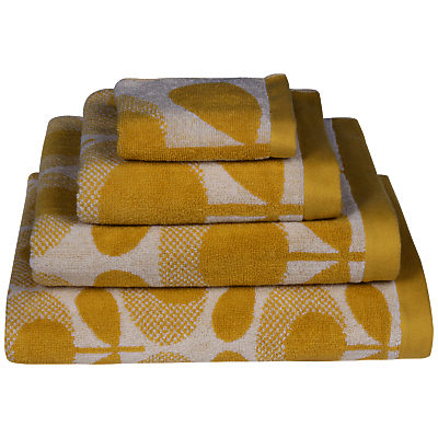 Orla Kiely Speckled Flower Towels Lemon